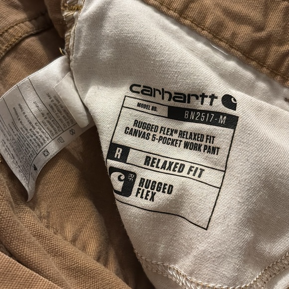 Carhartt Tan Relaxed Fit Work Pants 34x32 - Picture 8 of 8